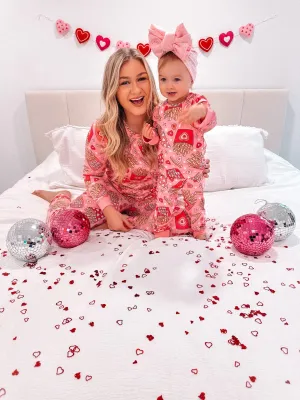 Valentines Mommy and Me Pink Pajamas