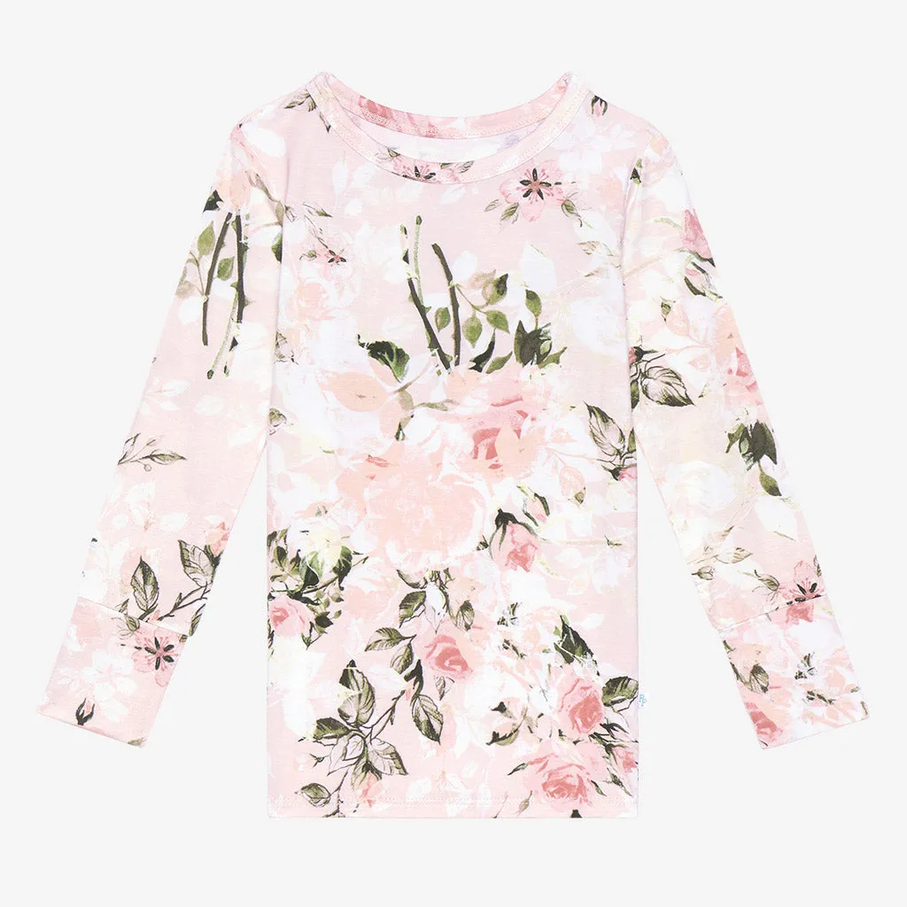 Vintage Pink Rose Classic Pajama Set