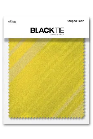 Willow Striped Satin Fabric Swatch