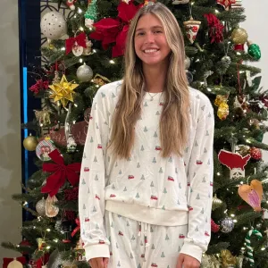 Z-Supply Classic Tree Pajama Set in Vanilla Ice